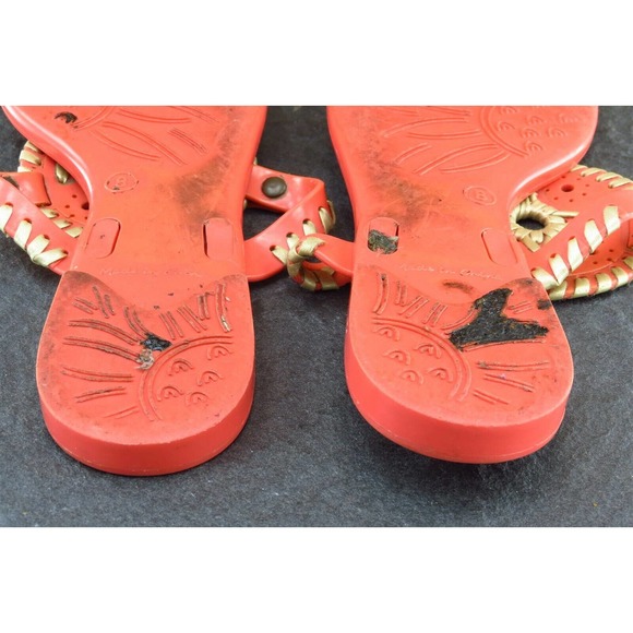 Jack Rogers Sz 8 M Salmon Thong Synthetic Women Sandals - Picture 6 of 7